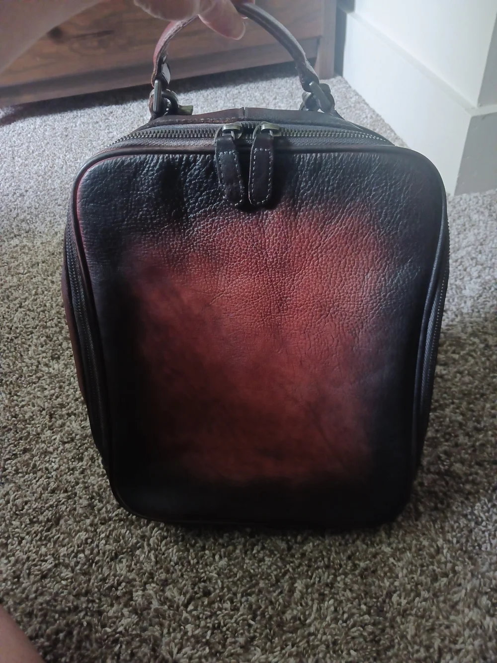 Leather Painted Distressed Backpack